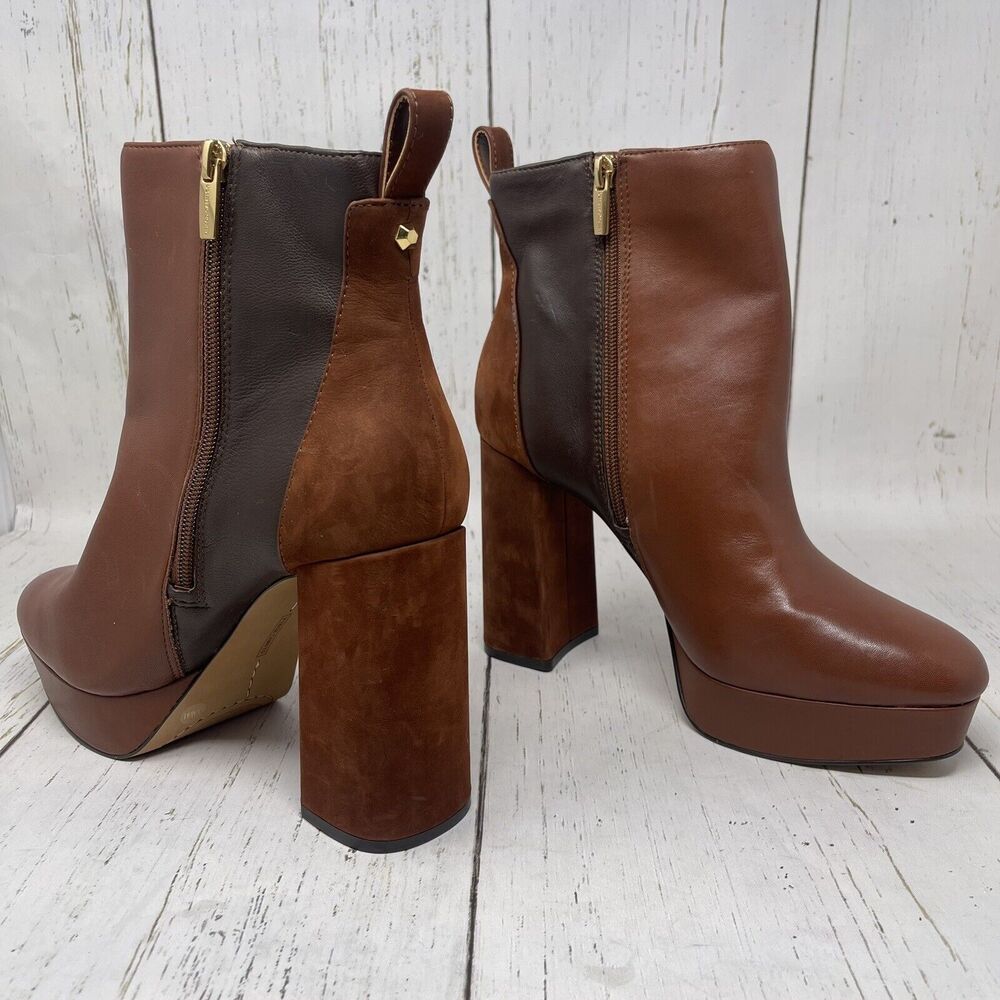 Vince Camuto Gripaula Boots Womens Size 9.5 Brown Side Zip Booties MRSP $129 - Picture 10 of 14
